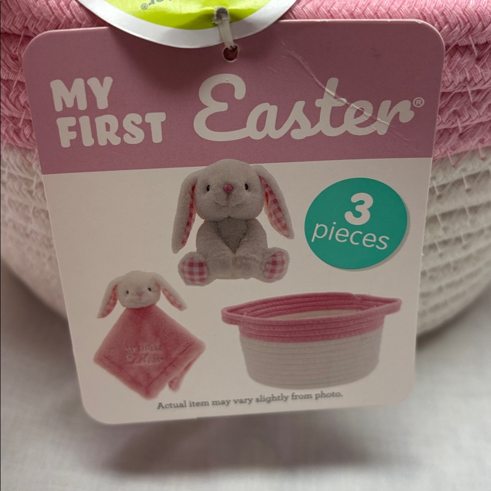 Pink and white my first Easter basket 3 piece set - Picture 4 of 6